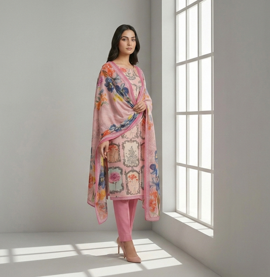 Antique Galleria – 3 Piece Unstitched Suit