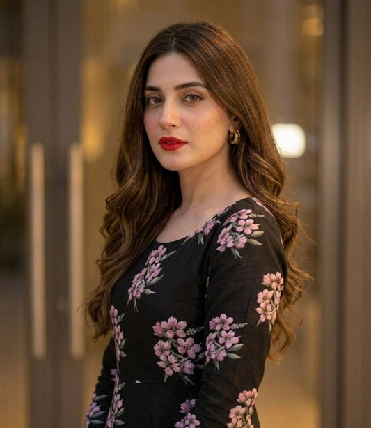 Rose Noir – 2 Piece Unstitched Suit