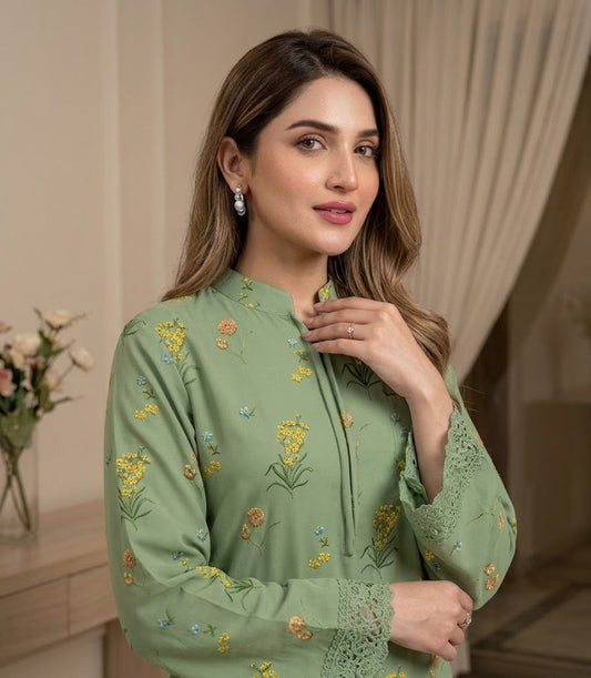Moss Garden – 2 Piece Unstitched Suit
