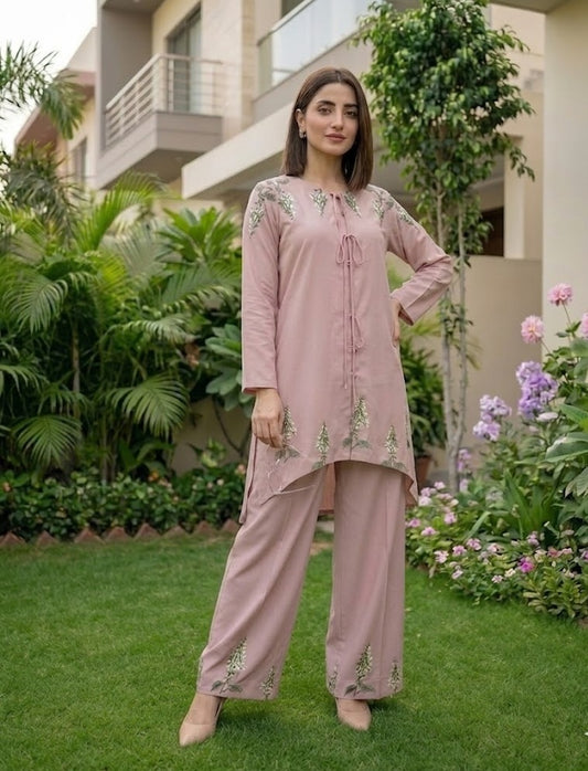 Blush Foxglove – 2 Piece Unstitched Co-ord Set