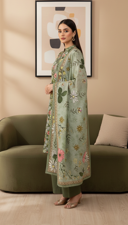 Meadow Muse – 3 Piece Unstitched Suit