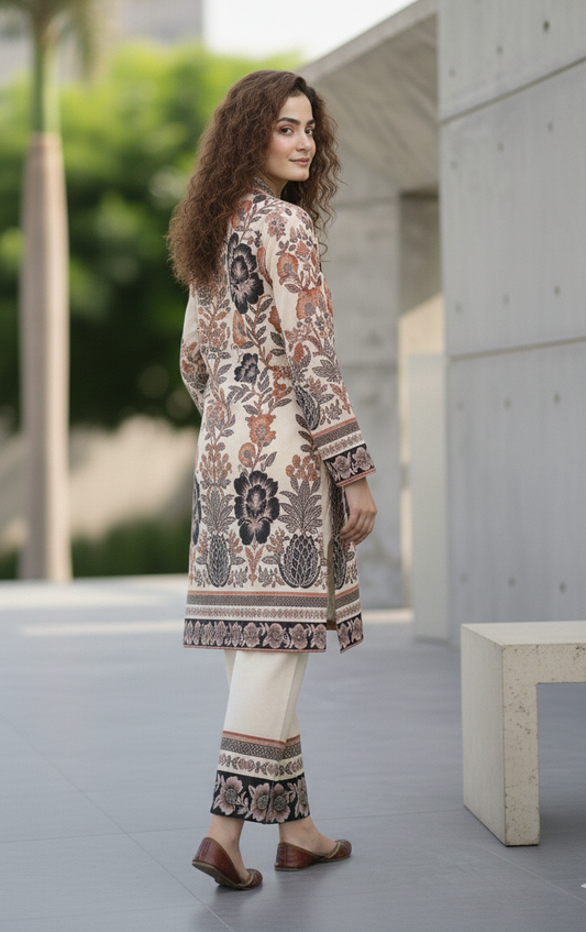 Pineapple Ethnic – 2 Piece Unstitched Suit