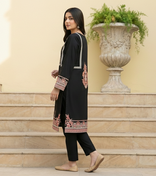 Noir Gold – 2 Piece Unstitched Suit
