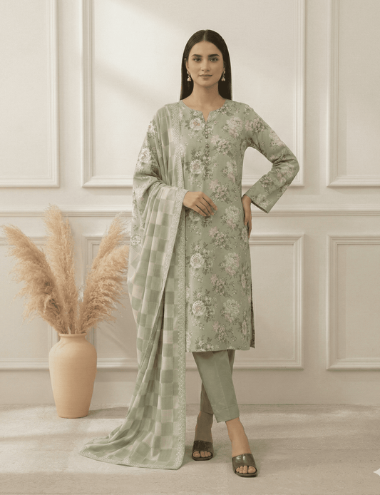 Willow Lattice – 3 Piece Unstitched Suit