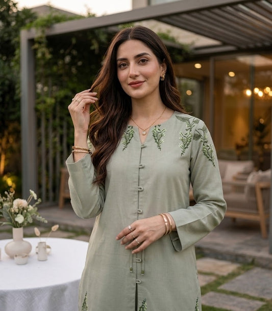 Sage Foxglove – 2 Piece Unstitched Suit