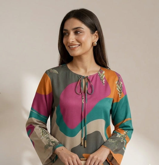 Abstract Vivid – 2 Piece Unstitched Suit