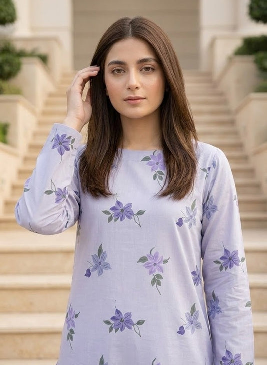 Lilac Bloom – 2 Piece Unstitched Suit