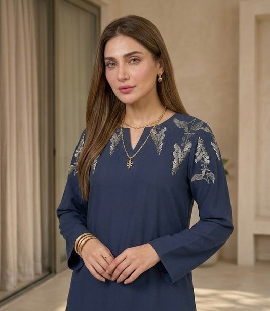 Midnight Foxglove – 2 Piece Unstitched Suit