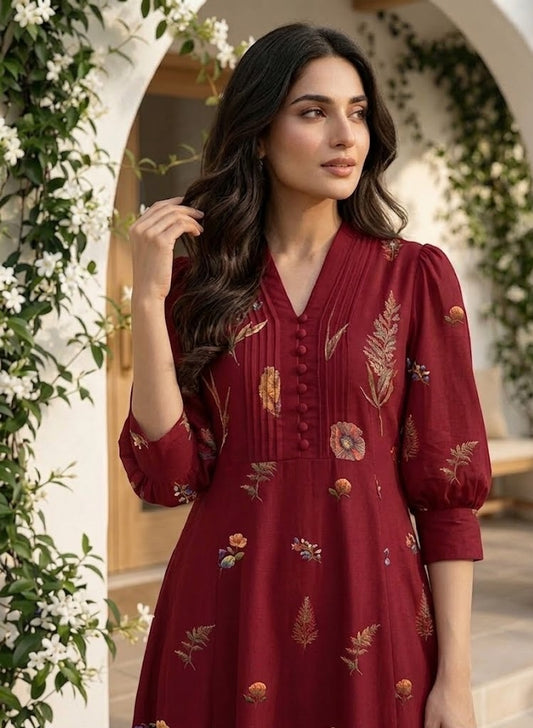 Ruby Fern – 2 Piece Unstitched Suit
