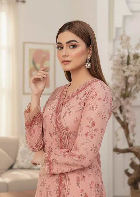 Peach Blossom – 3 Piece Unstitched Suit