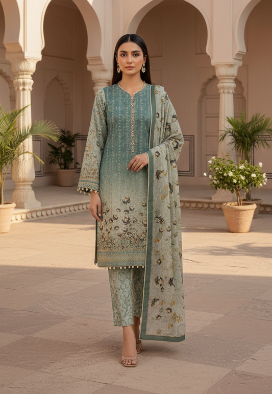 Forest Maple – 3 Piece Unstitched Suit