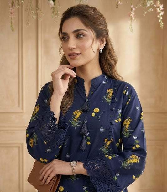 Golden Mimosa – 2 Piece Unstitched Suit