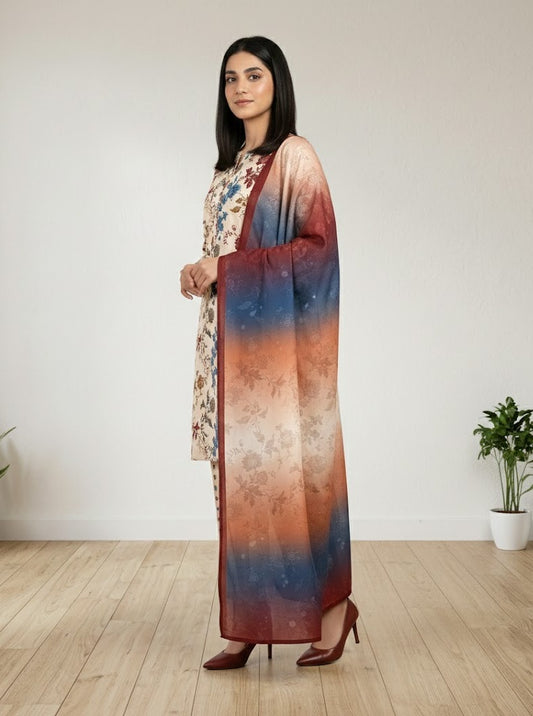 Sunset Mirage – 3 Piece Unstitched Suit