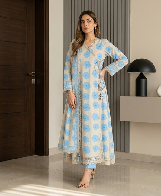Azure Breeze – 3 Piece Unstitched Suit