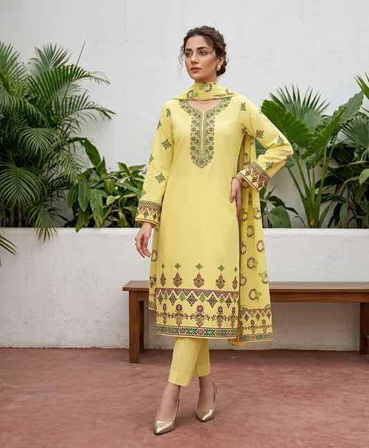 Citrus Bloom – 3 Piece Unstitched Suit