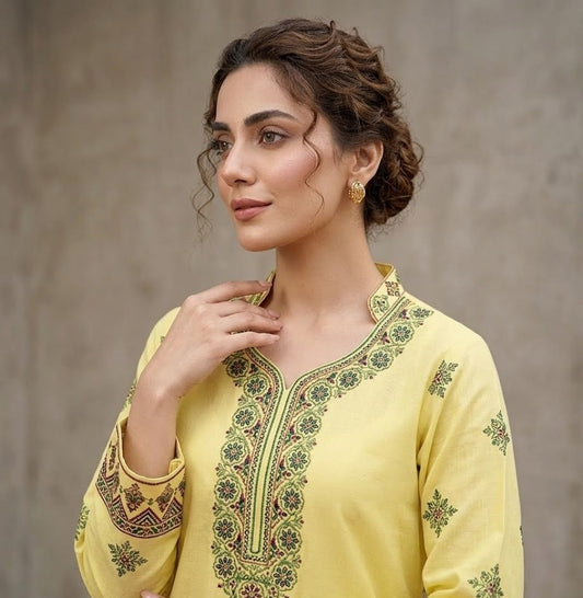 Citrus Bloom – 3 Piece Unstitched Suit